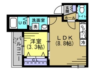 ルアナメゾン馬橋01の物件間取画像